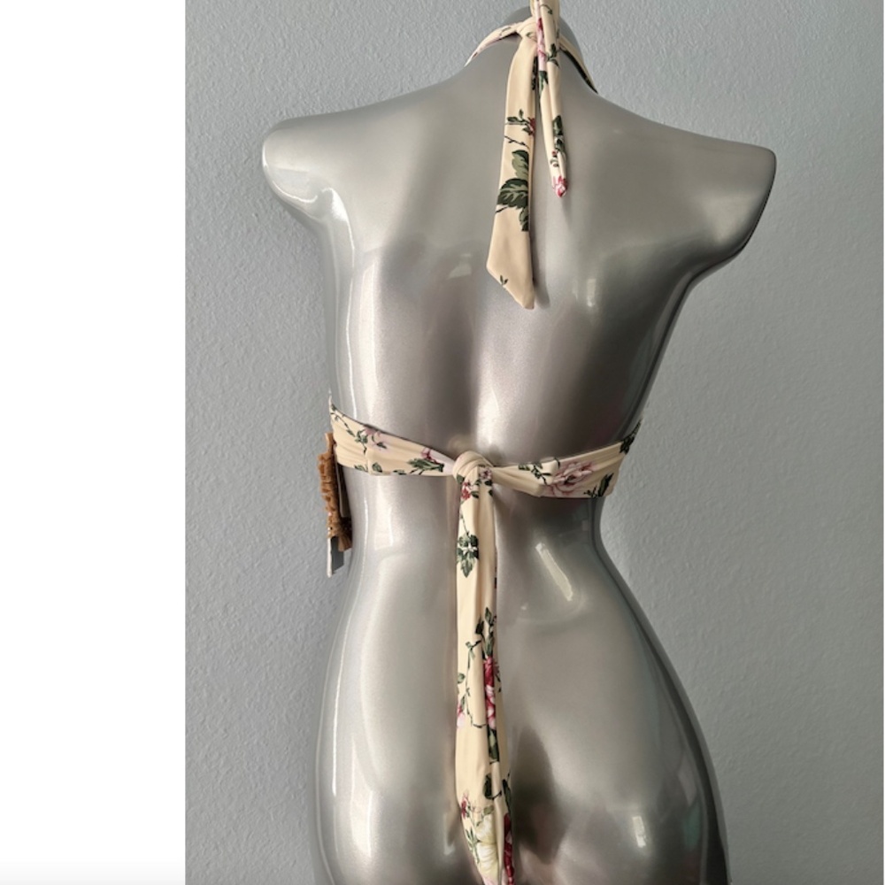 ANTONIO MELANI Cream Floral Crisscross Bikini - Picture 8 of 8